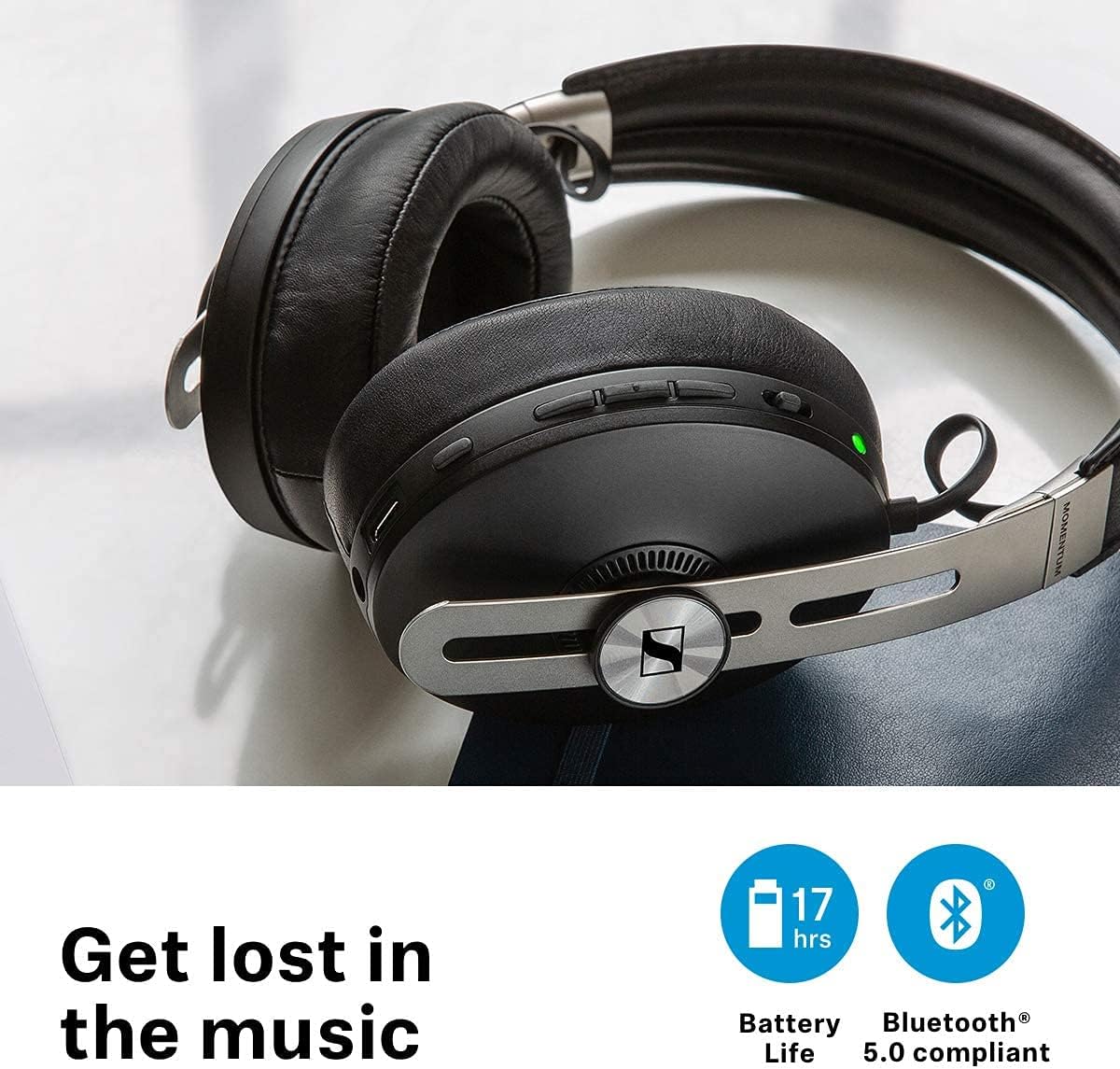 Wireless Noise Cancelling Headphones Black Q555