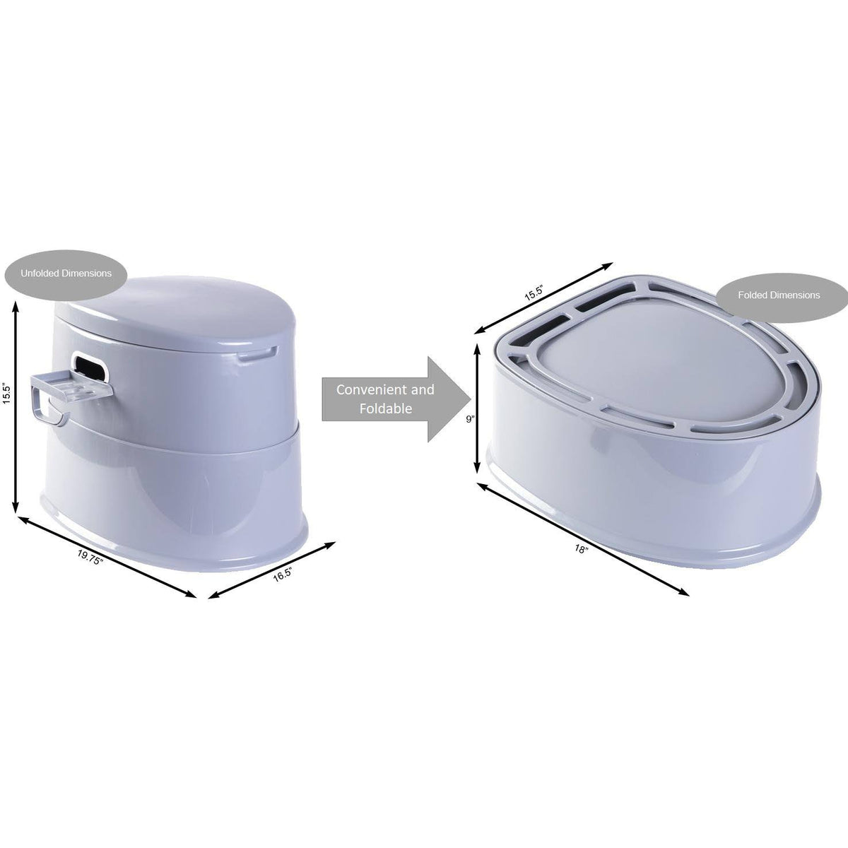 Folding Portable Travel Toilet N119
