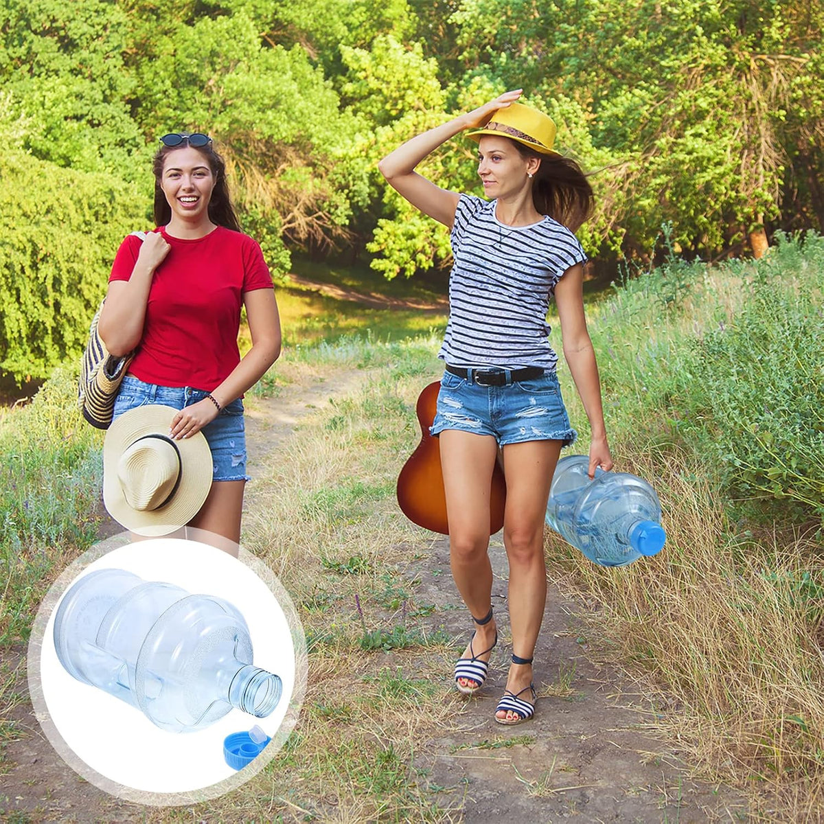 Plastic 5 Gallon Water Bottle with Cap PVC A5996