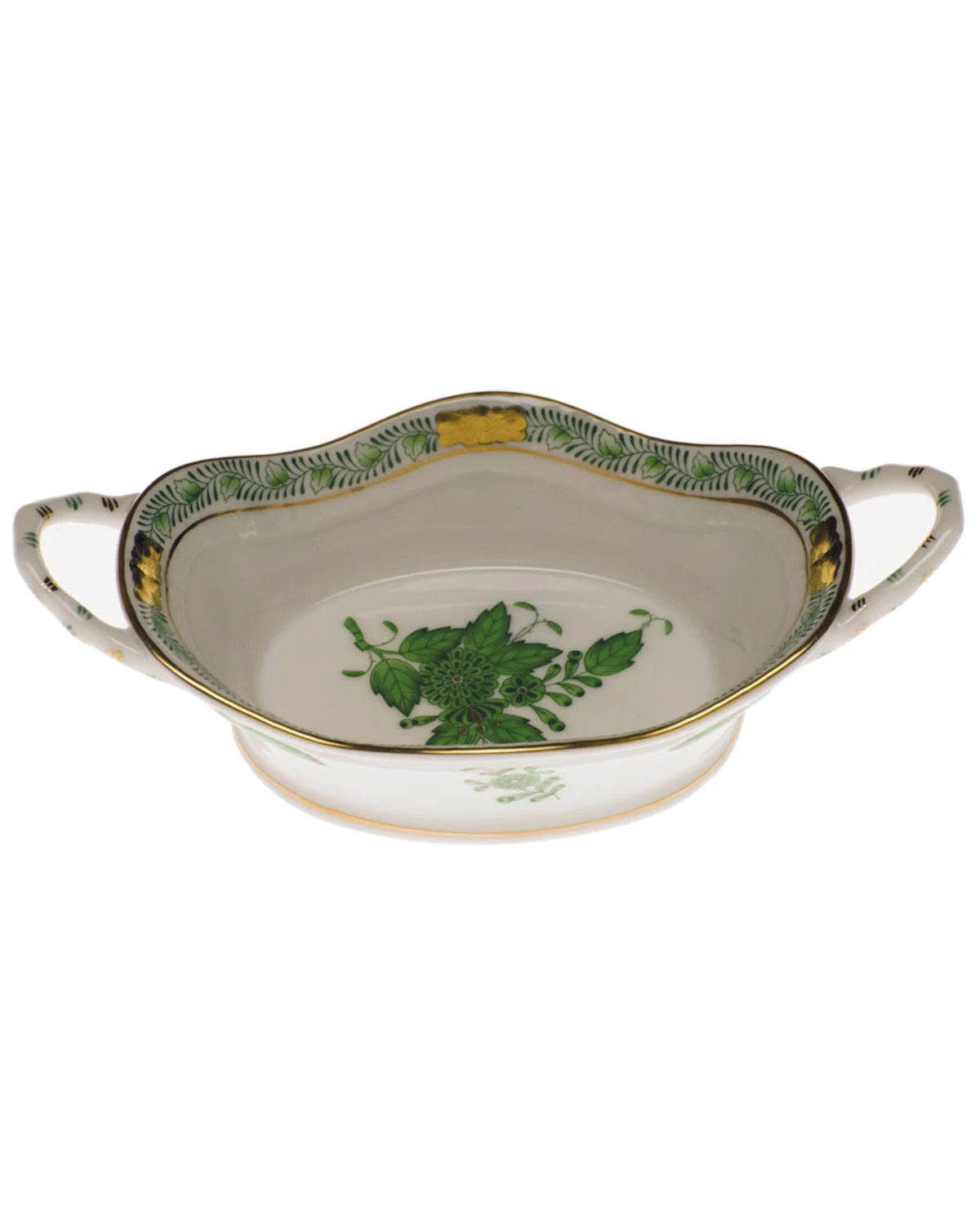 Green Large Basket with Handles I7341