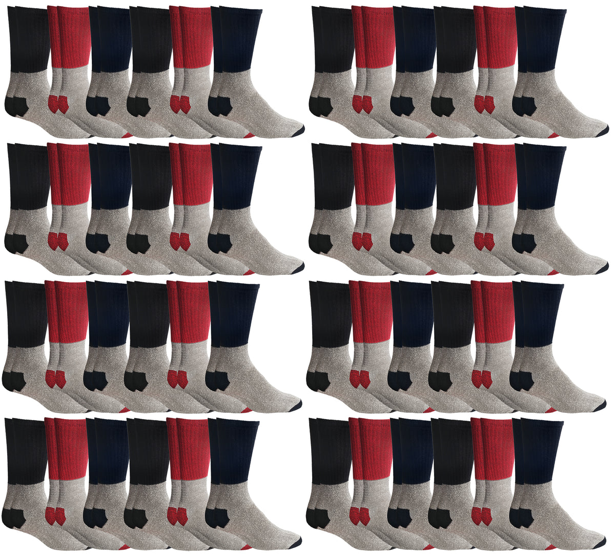 180 Pairs Thick Warm Winter Boot Socks, Size 10-13 I575521
