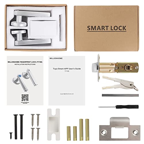 Silver Keyless Entry Door Lock with Handle P7302