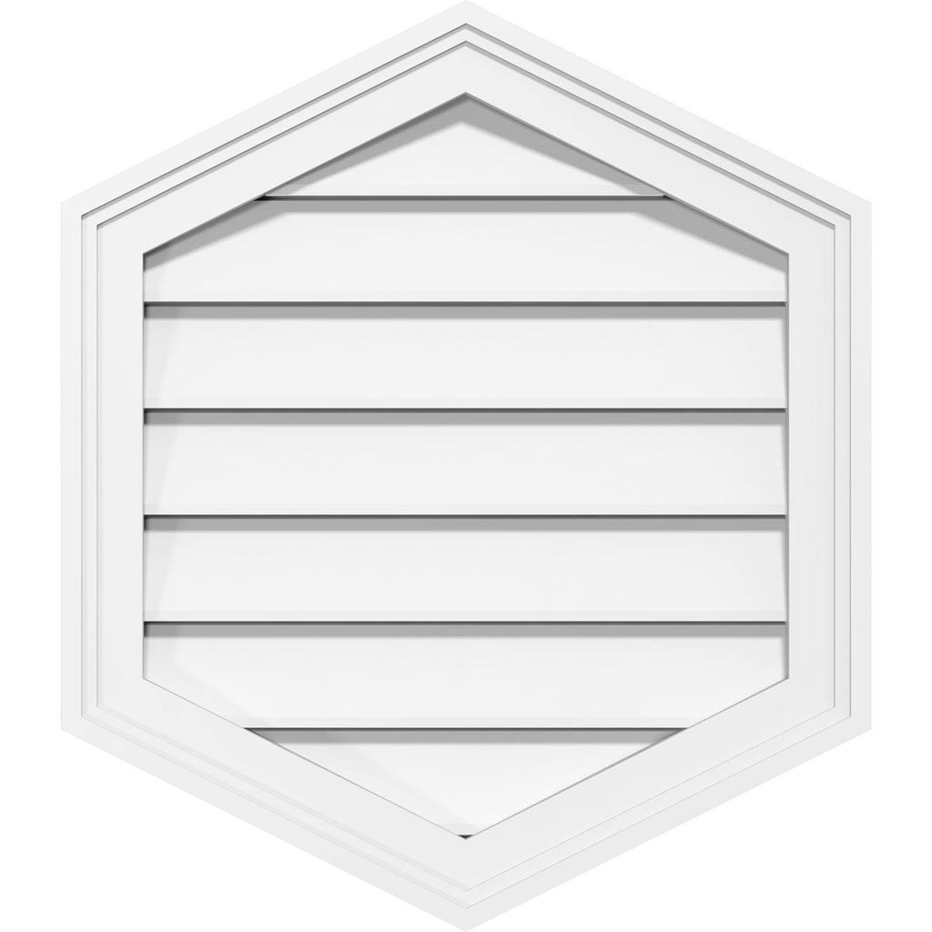 24x22W x 36x22H Vertical Peaked Surface Mount PVC Gable Vent M68787