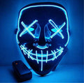 Blue Sound Induction Light Up Halloween Mask O697