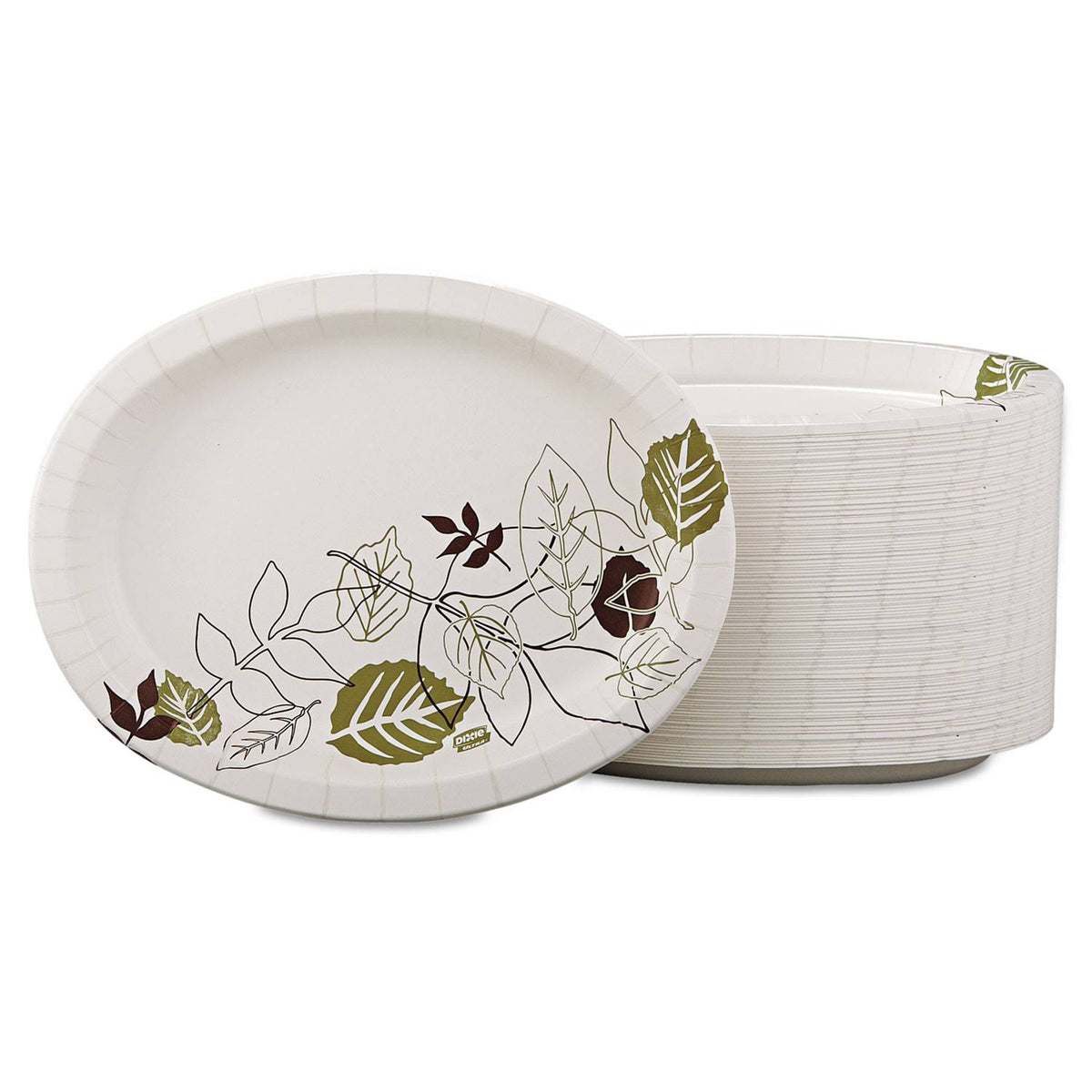Green/Burgundy Heavyweight Oval Platters 8 1/2 x 11, 500/Carton W5540