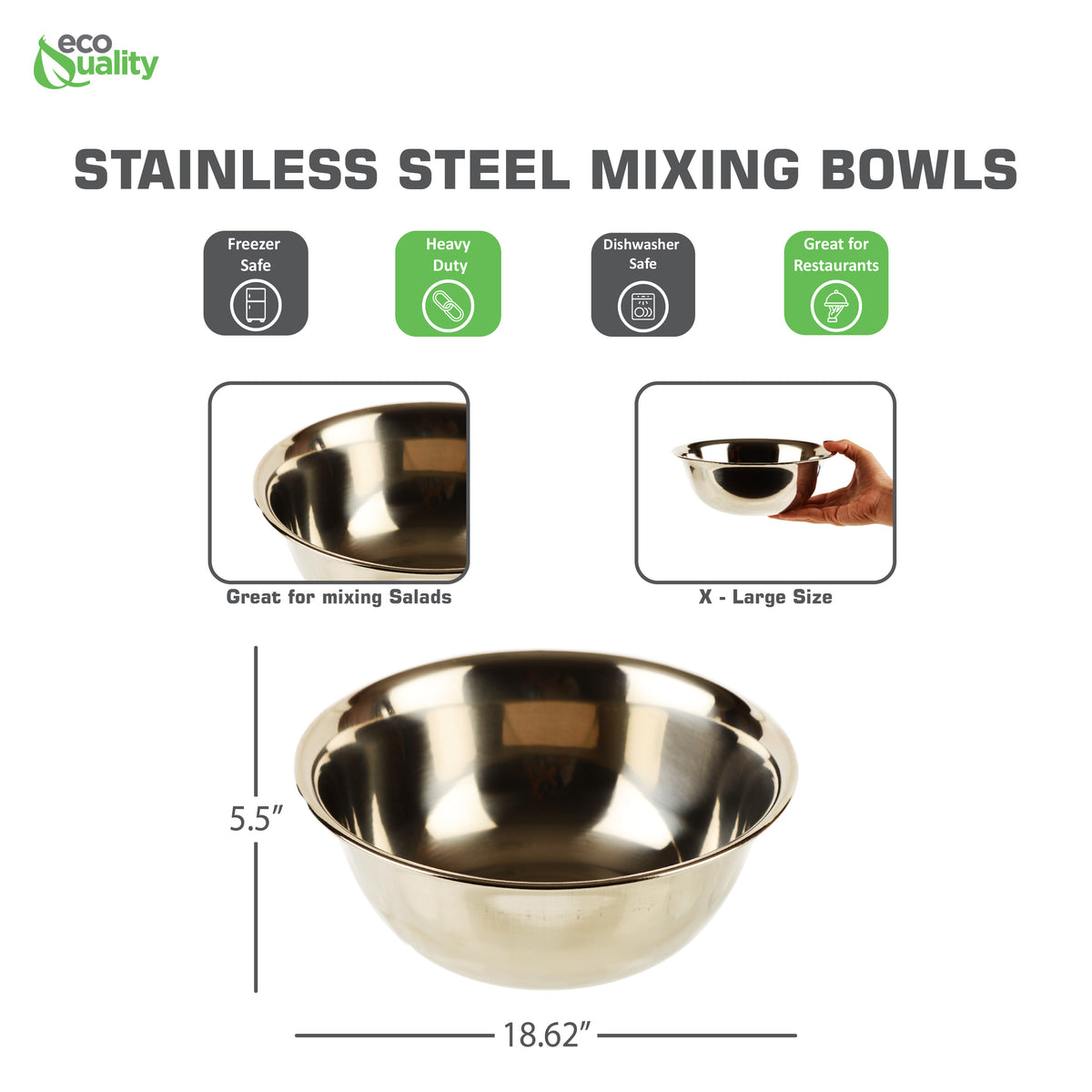 20 Quart Stainless Steel Mixing Bowl S49702