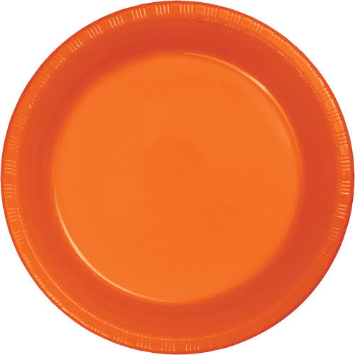 Sunkissed Orange Plastic Banquet Plate Case of 240 C8473