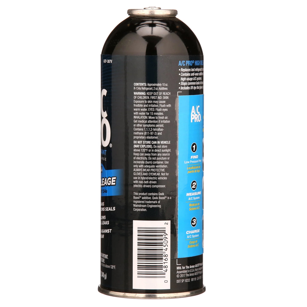 High Mileage R-134a Auto Air Conditioner Refrigerant 12oz I60434