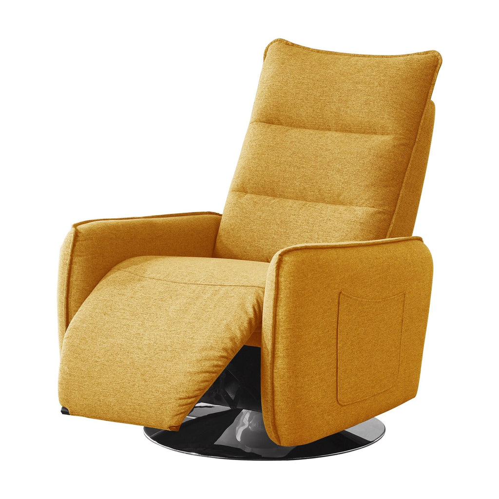 Yellow Swivel Reclining Lounge Chair Y718963