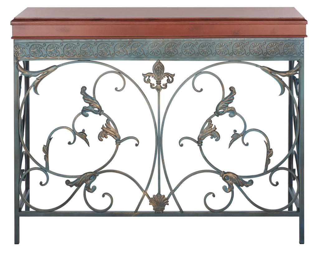 Brown Traditional Console End Table J826