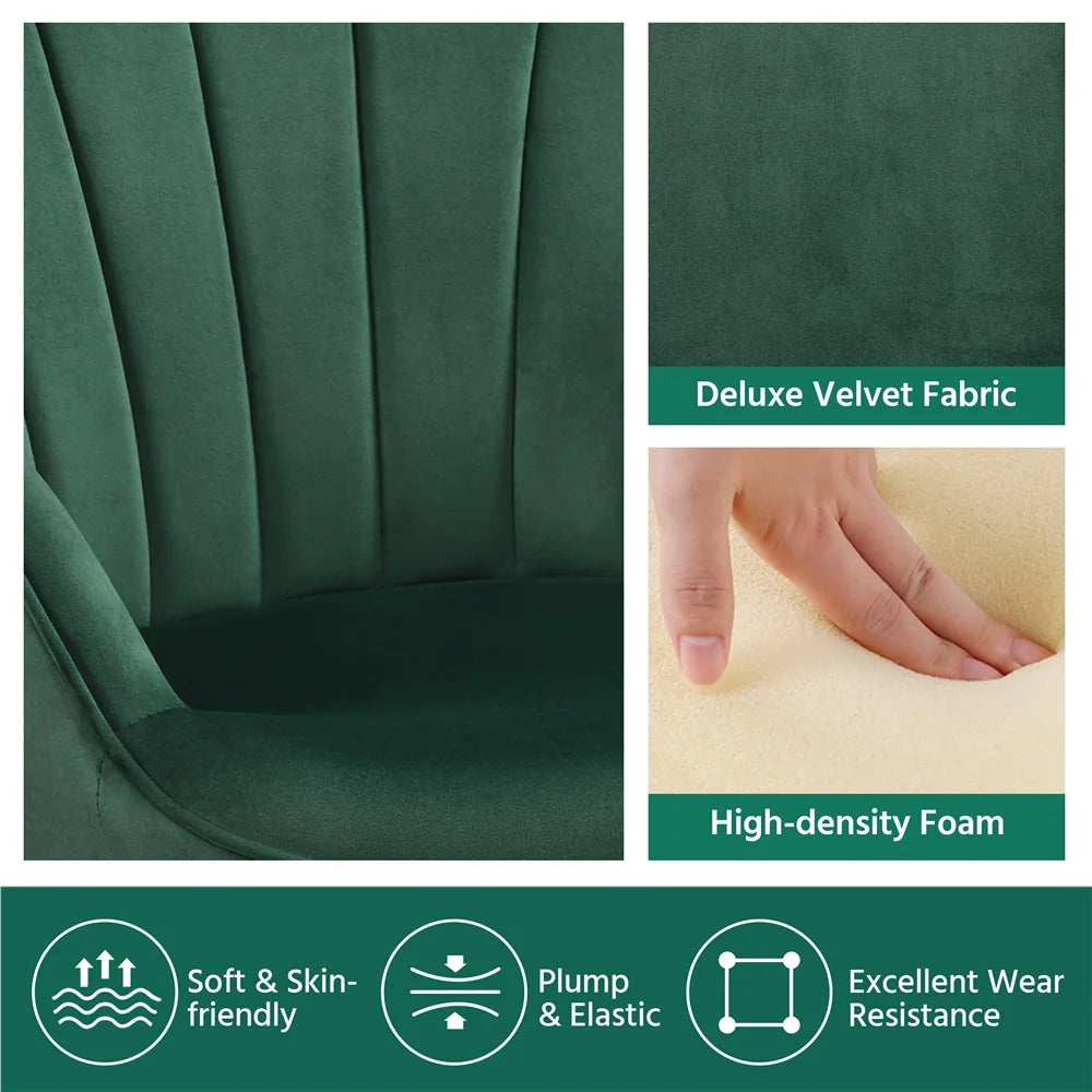 Green Velvet Upholstered Accent Chair H36320