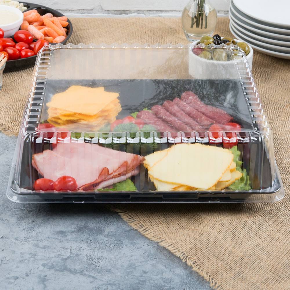 Clear Plastic Square Dome Lid - 40/Case I544