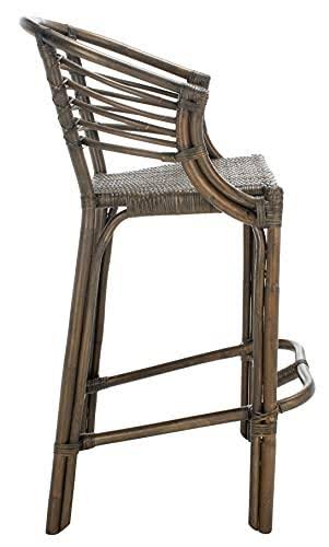 Dark Brown Rattan Bar Stool K386