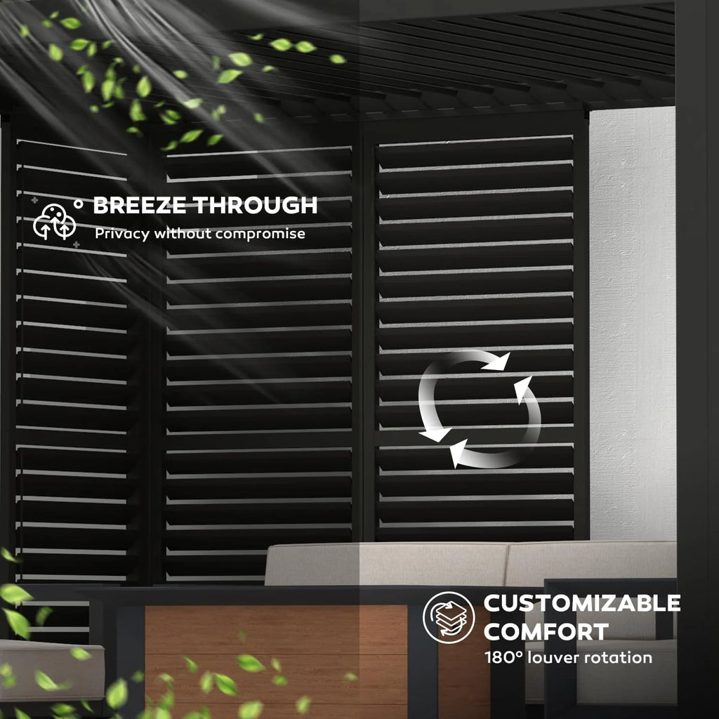 Aluminum Louvered Sun Shade Shutter Wall Panel E9499