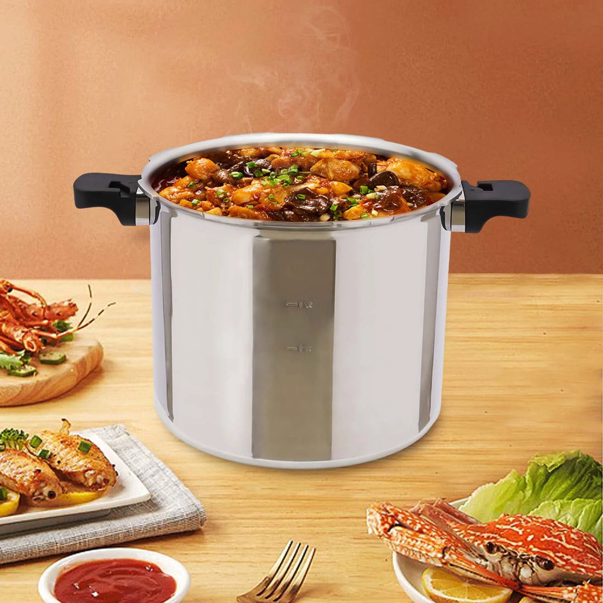 22L/23qt Thickened Explosion-proof Pressure Cooker E7758
