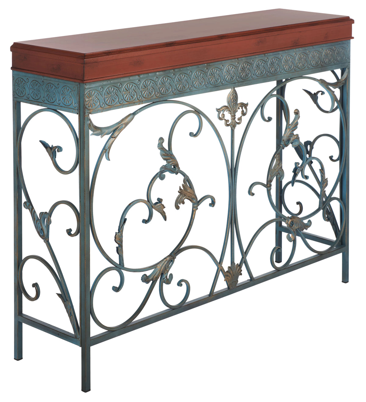 Brown Traditional Console End Table J826