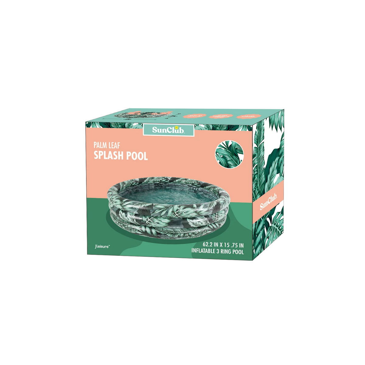 Round Soft-Sided 3-Ring Inflatable Kiddie Pool W8962