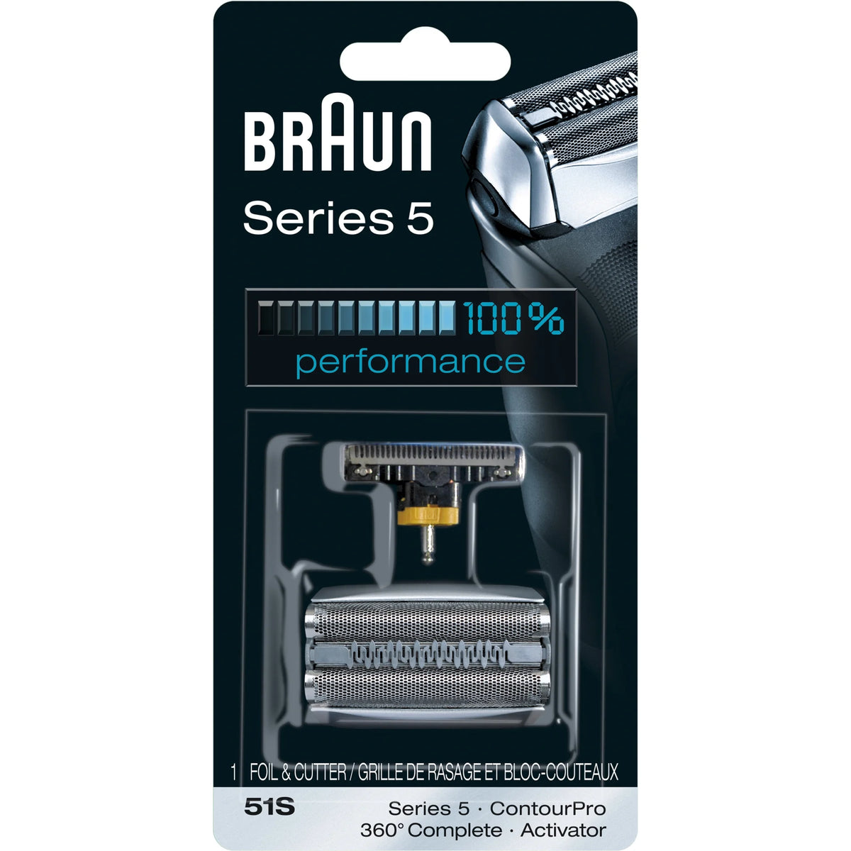 Silver Electric Shaver Head Replacement Cassette P651235