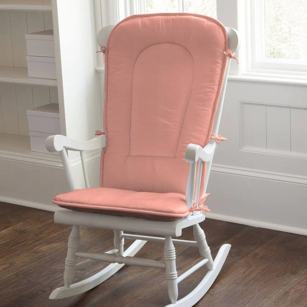Solid Light Coral Rocking Chair Pad R741