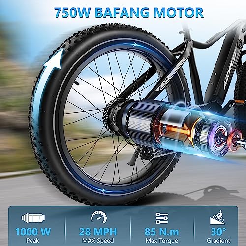 1000W BAFANG Motor 48V 15Ah LG Battery 26" x4.0 Fat Tire Electric Bicycle with Hydraulic Disc Brakes M7727