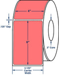 Fluorescent Red Direct Thermal Labels A433