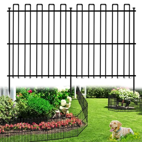 No Dig Animal Barrier Fence, 13in x 37ft Rustproof Metal Garden Edging Y3980