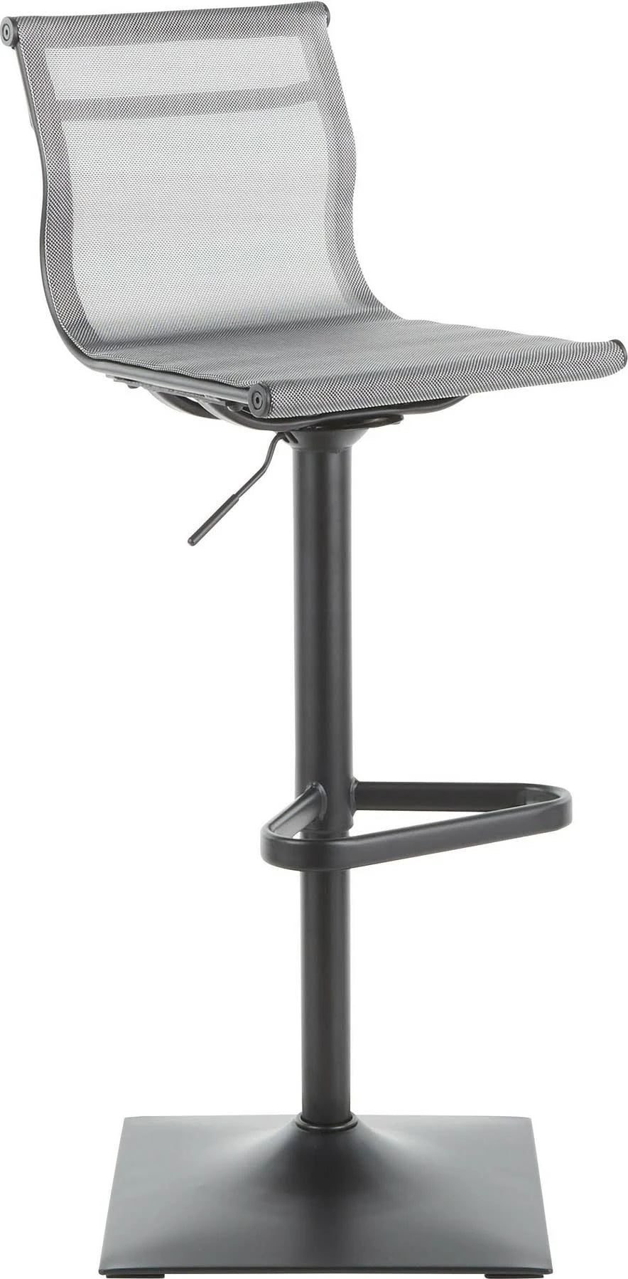 Black Silver Barstool U70792