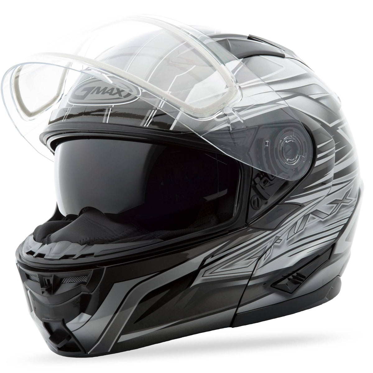 Matte Black White Modular Snow Helmet P894417