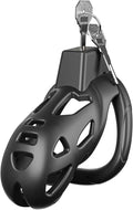 Large Chastity Cage with 5 Sizes Rings and Invisible Lock M3215