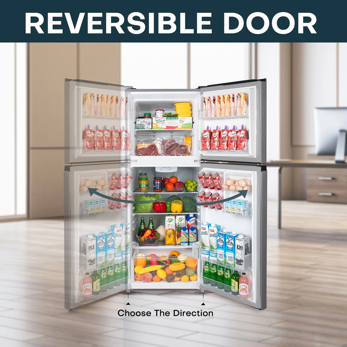 11.6 Cu.Ft. Double Door Fridge with Top Freezer X421