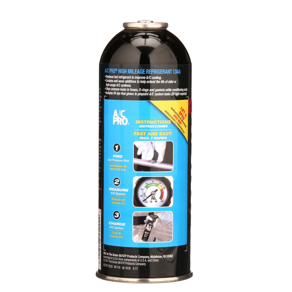 High Mileage R-134a Auto Air Conditioner Refrigerant 12oz I60434