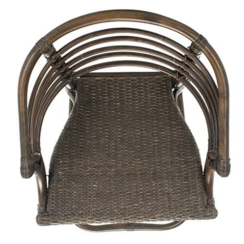 Dark Brown Rattan Bar Stool K386