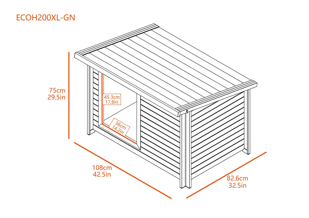 X-Large Gray Dog House K168