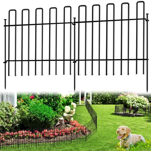 No Dig Animal Barrier Fence, 13in x 37ft Rustproof Metal Garden Edging Y3980
