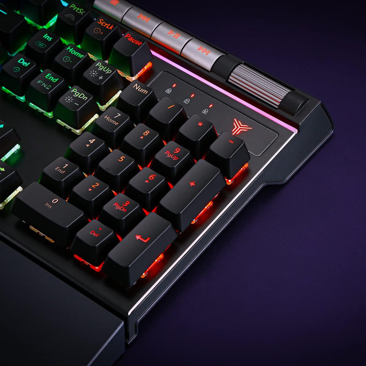 Mechanical Gaming Keyboard Blue Switches RGB Backlight with 2 USB Ports Pack of 2 V315