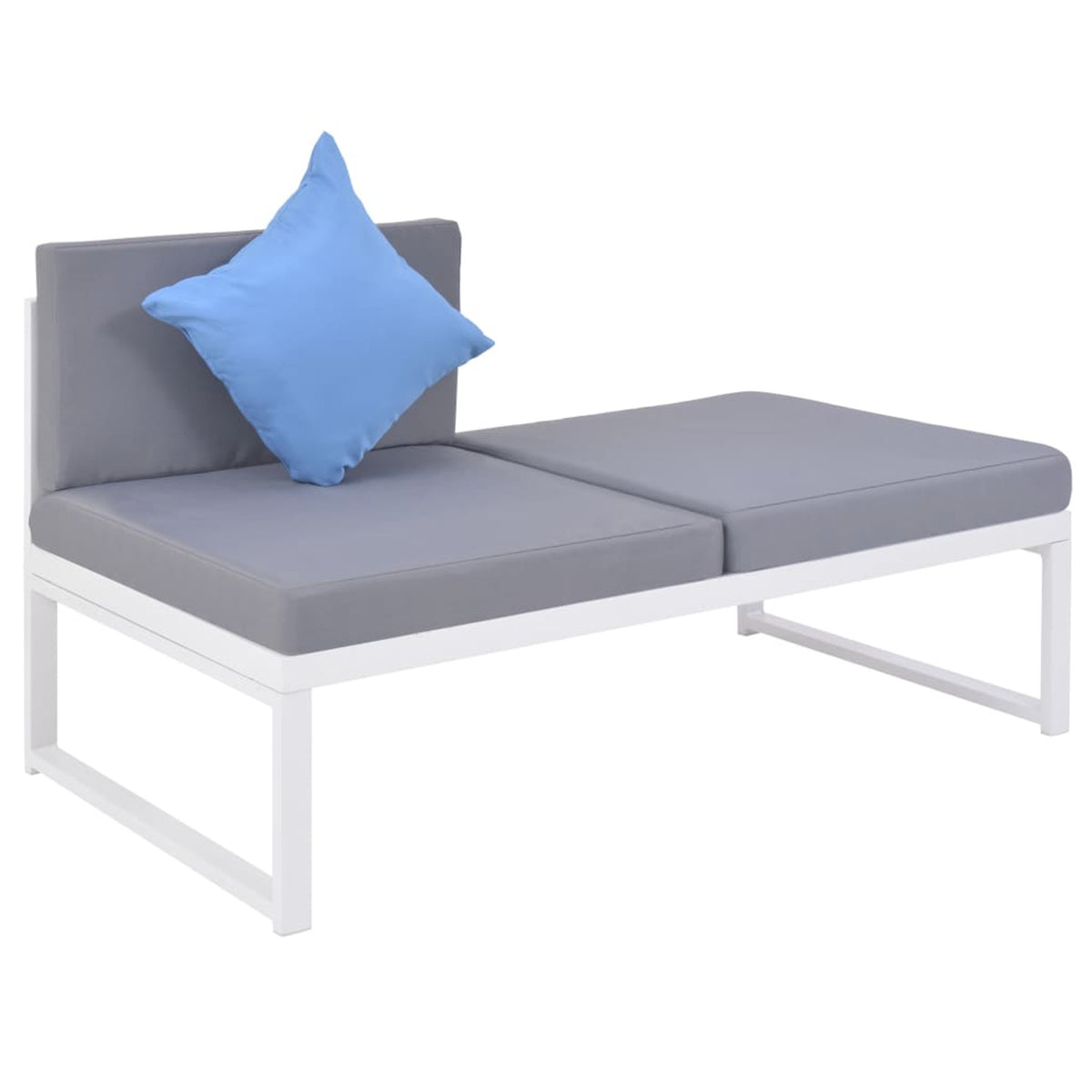 4 Piece Outdoor Conversation Sectional Sofa Set with Coffee Table Aluminum Frame Patio Lounge Set N27835