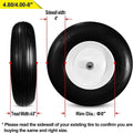 Ribbed 4.80/4.00-8 Solid Flat-Free Wheelbarrow Cart Wheel U969