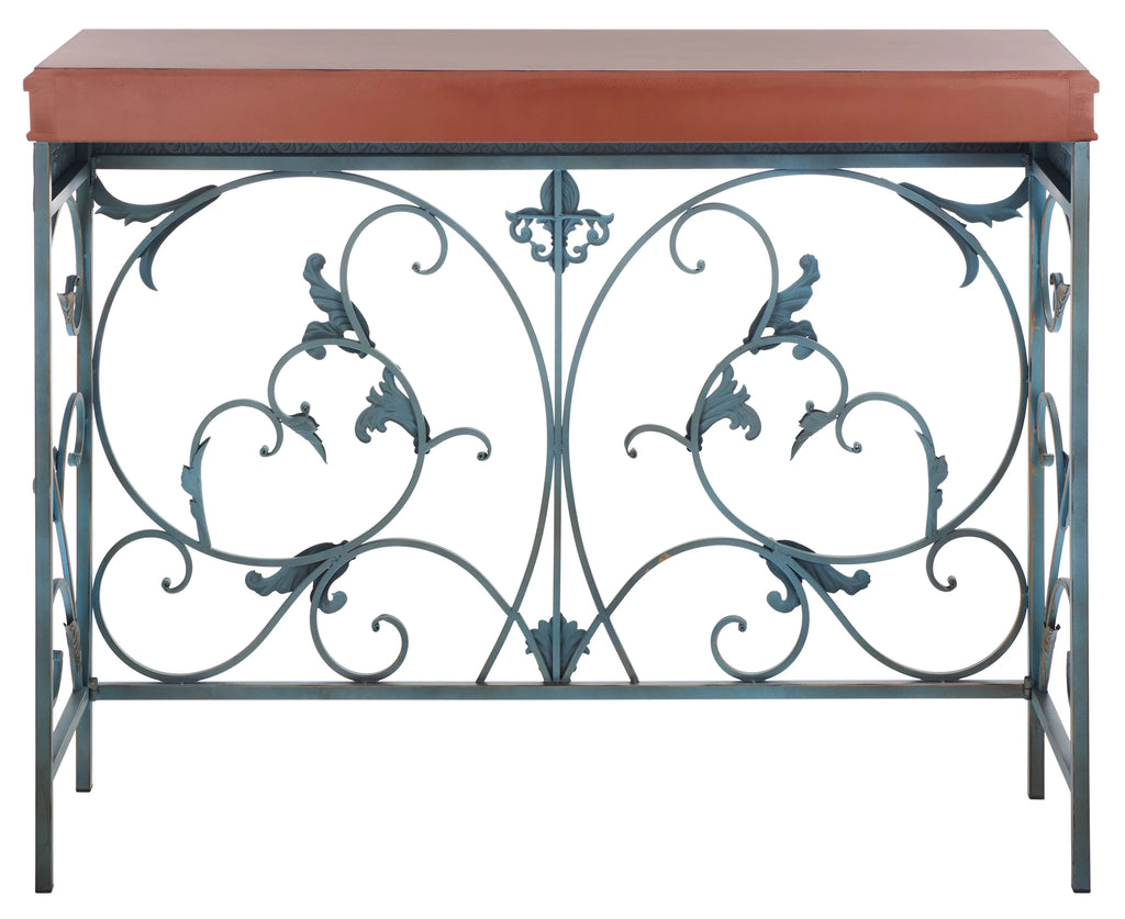 Brown Traditional Console End Table J826