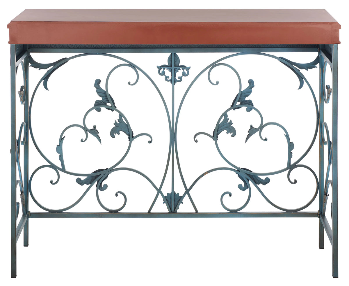 Brown Traditional Console End Table J826