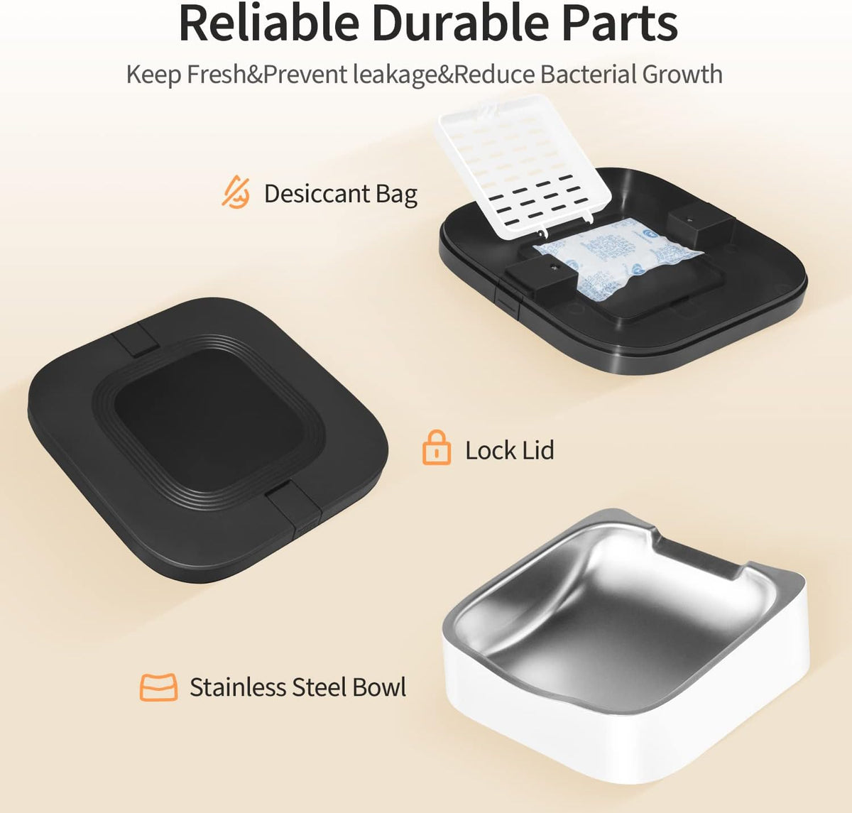 Automatic Cat Feeder with Stainless Steel Bowl Z118