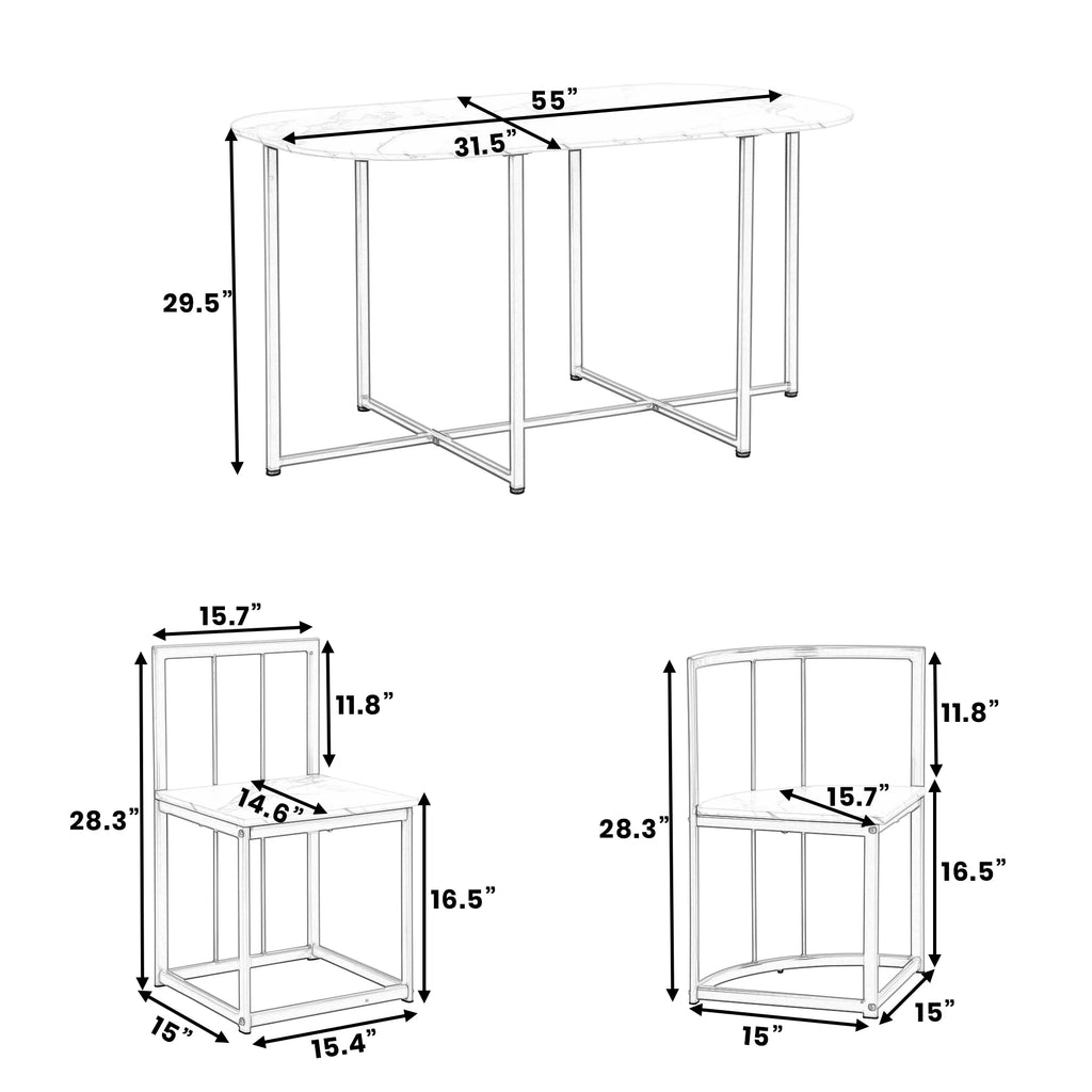 7 Piece Dining Table and Chairs Set V42677