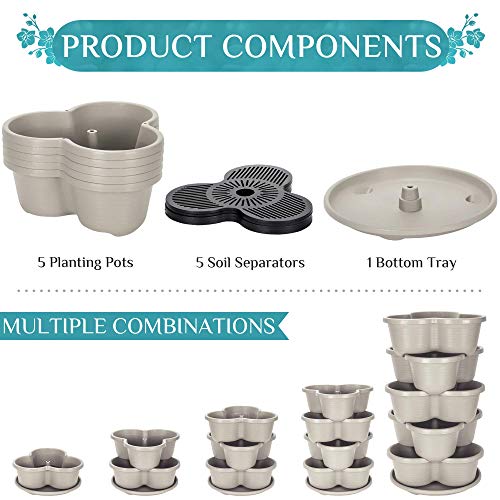 Terracotta 5-Tier Stackable Planter A659745