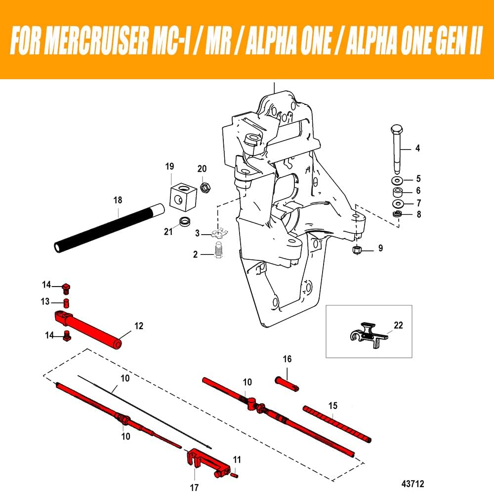 Intermediate Lower Shift Cable Kit Pack of 2 J764