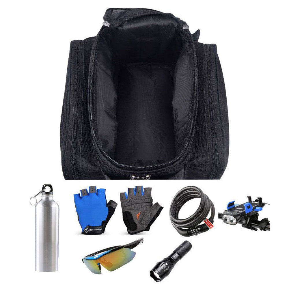 Bicycle Rear Rack Trunk Storage Bag with Reflective Strap T504