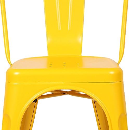 Yellow Metal Stackable Dining Chair (Set of 4) L978