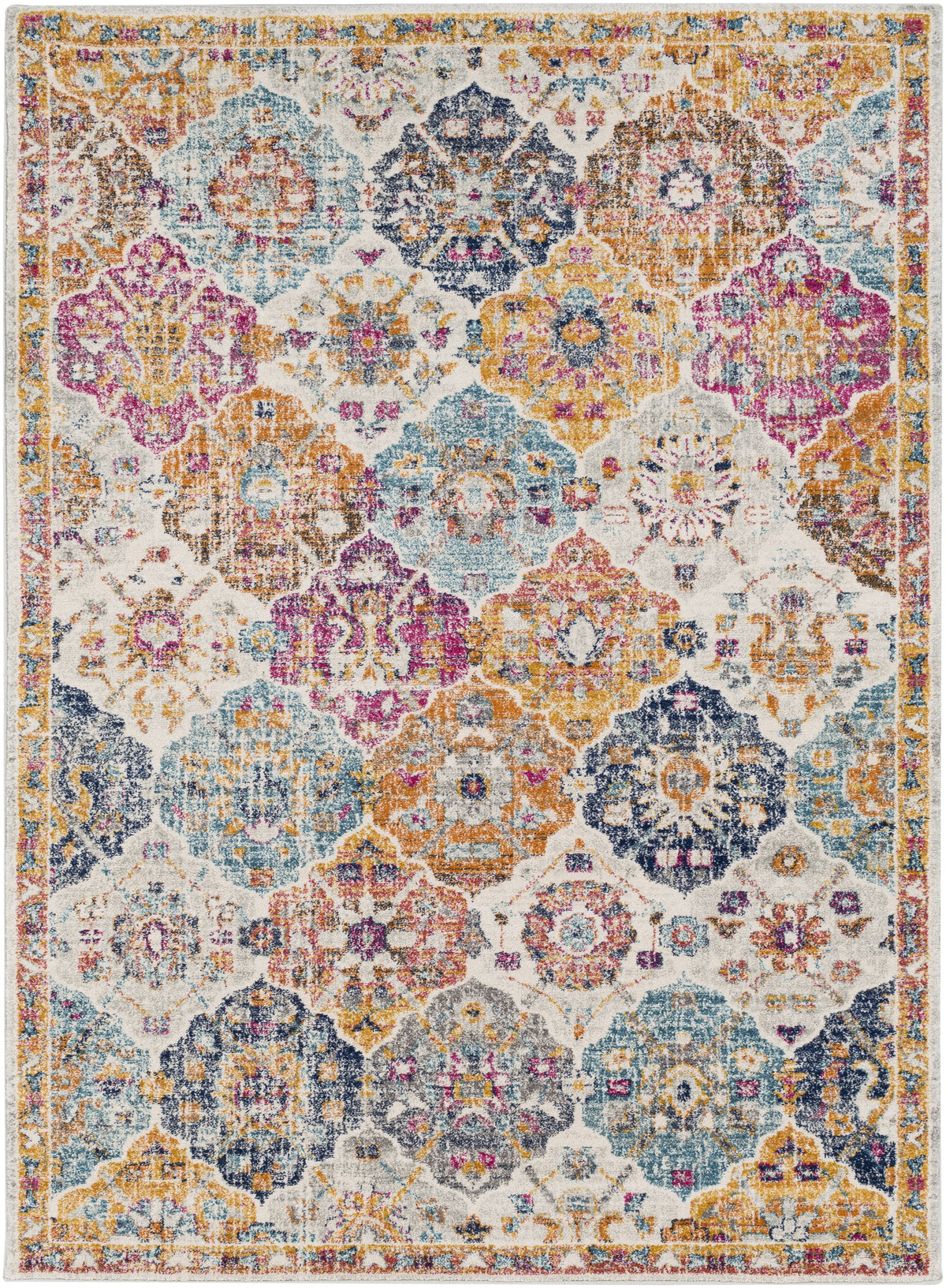 Rectangle Traditional Polypropylene Rug A55755