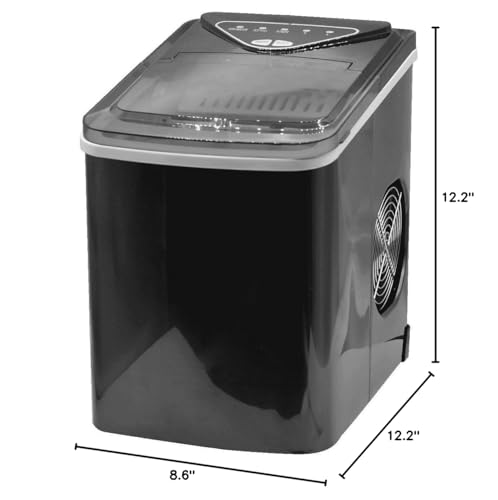 Black Countertop Ice Maker with Scoop and Basket Q952