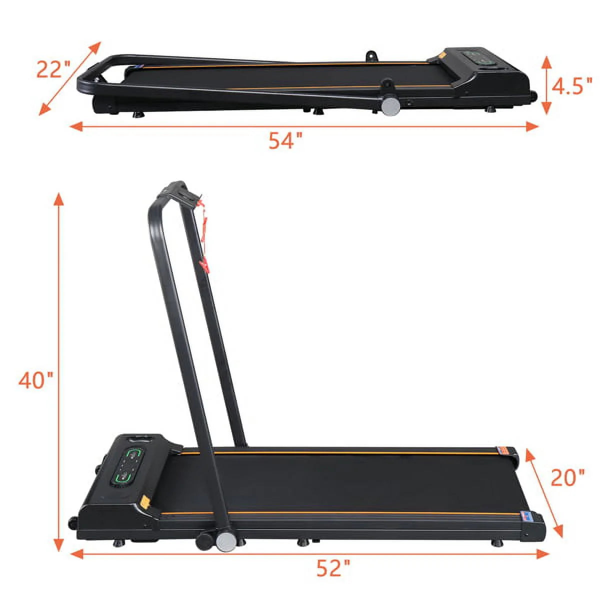 Folding Electric Treadmill with LCD Monitor K865451