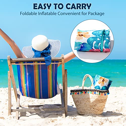 Inflatable Oversized Pool Float Lounger with Headrest W714440
