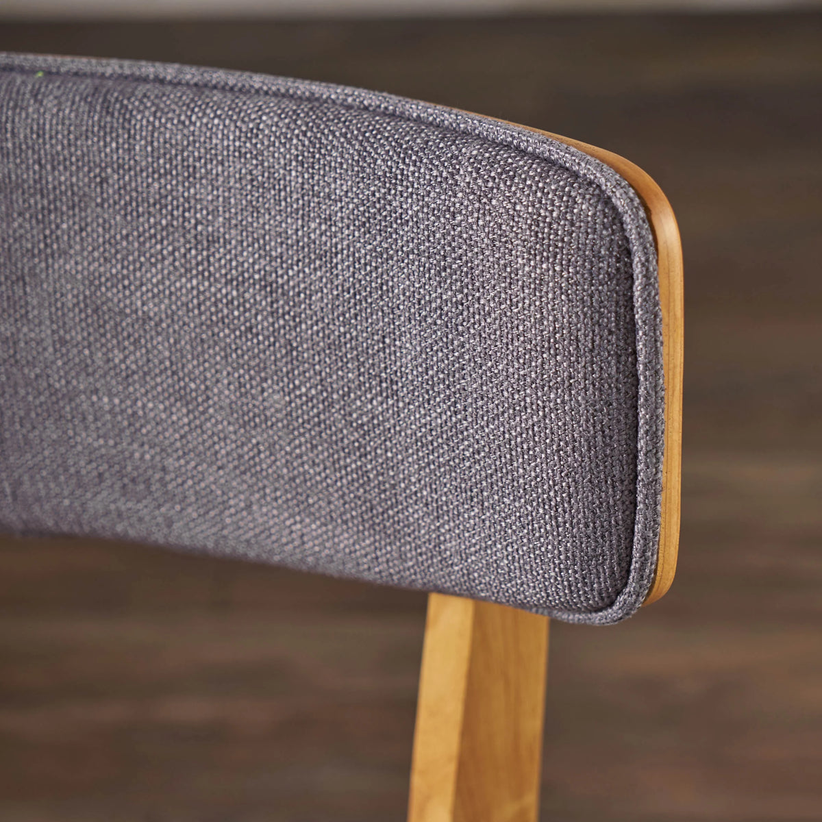 Dark Grey Fabric Dining Chairs Set of 2 L142468